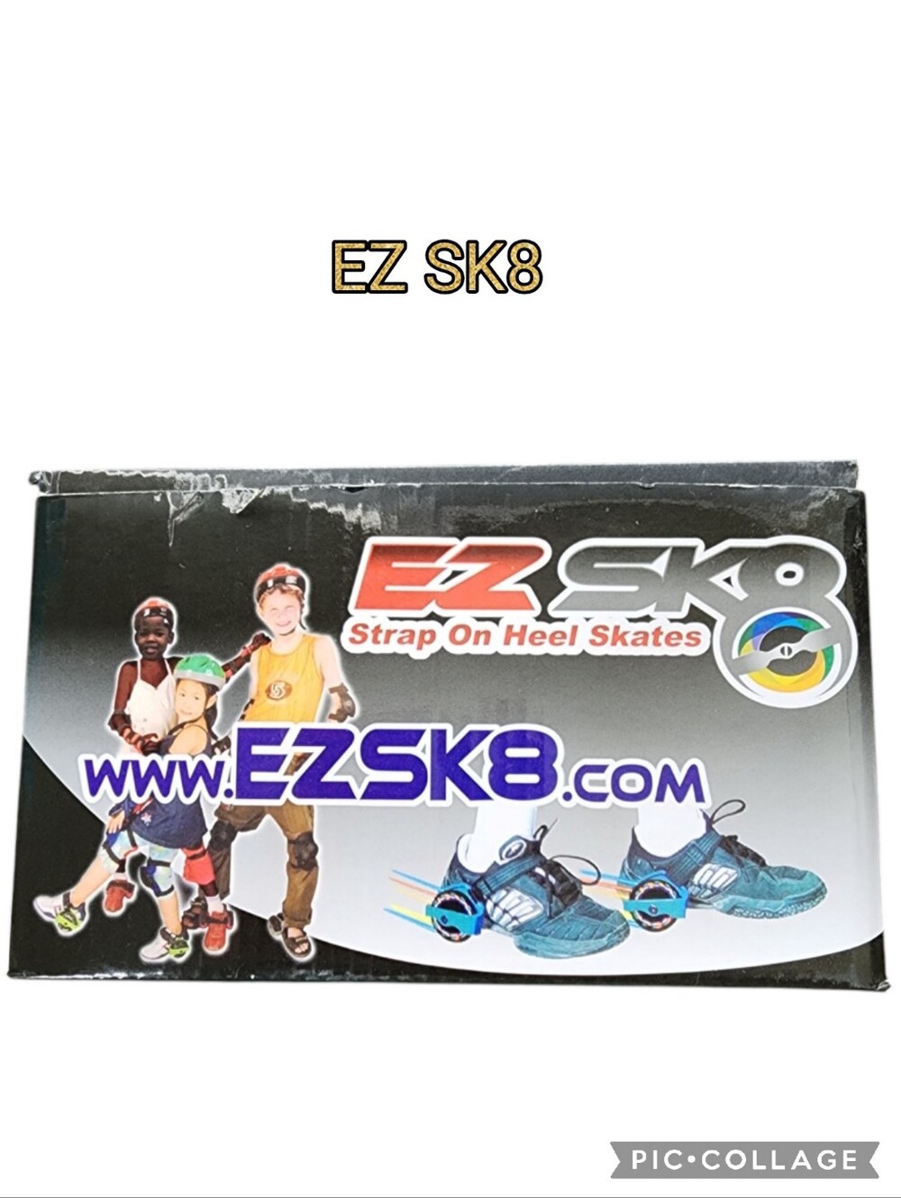 Ez Sk8 heel skates strap on,a novel way to skate, use for sports & entertainment
